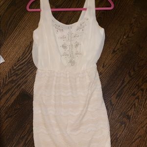 White Lace and Beaded Dress